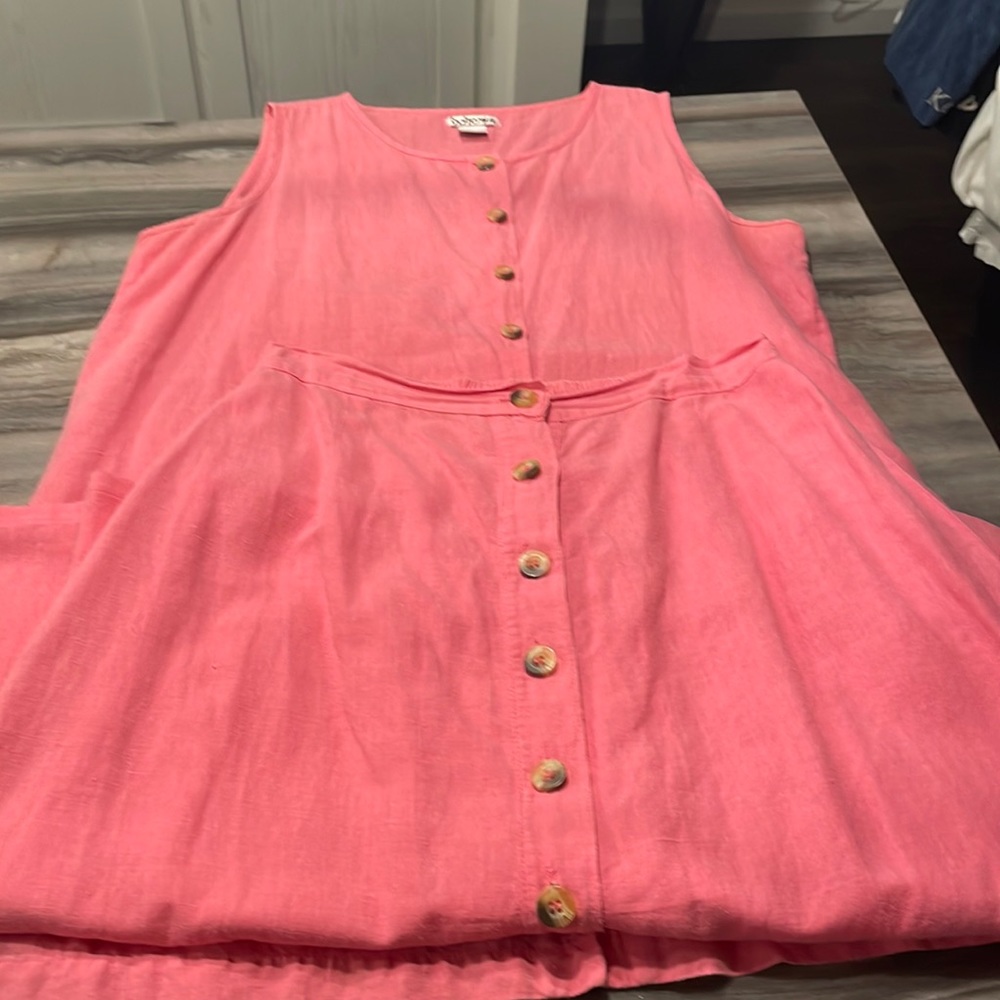 Bohemia Tank Style Button Down Top with Matching Skirt